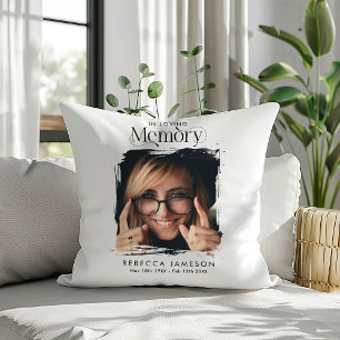 Coussin Hommage à la photo commémorative "In Love Memory"