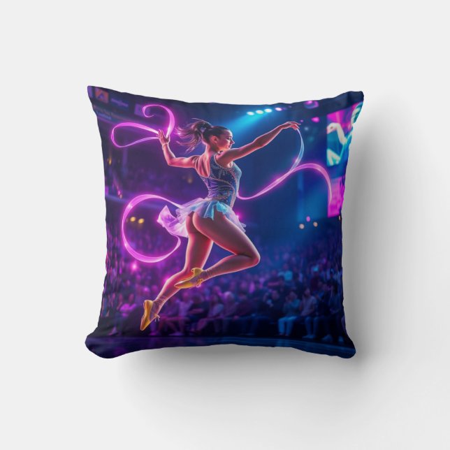 Coussin Hommage à Rythmic Gymnastic et Neon (Recto)