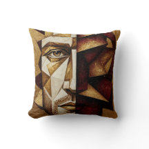 Homme cubiste or Bourguignon - Abstrait texturé