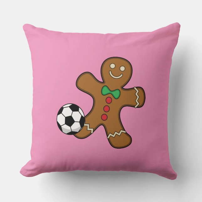Coussin Homme en pain d'épices jouant au football (Recto)