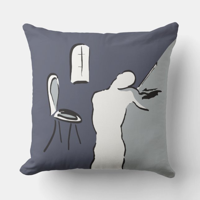Coussin Homme jouant au violon (Recto)