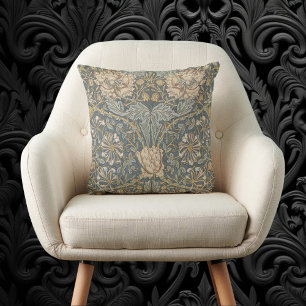 Coussin Honeysuckie par William Morris, Vintage Flowers Ar