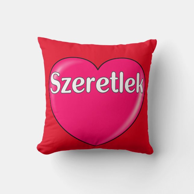 Coussin Hongrois - Je vous aime (Recto)
