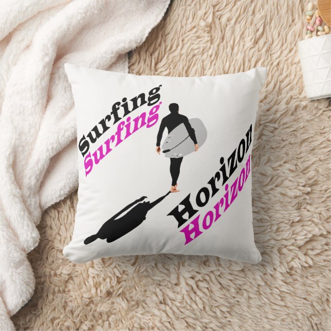 Coussin Horizon de surf Jeter l'oreiller (Couverture)