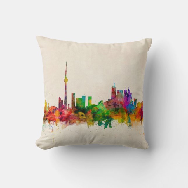 Coussin Horizon de Toronto Canada (Recto)