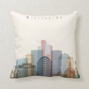 Coussin Horizon de ville de Wellington, Nouvelle Zélande  