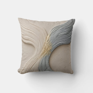 Coussin Horloge murale vague abstraite minimaliste 