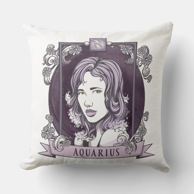 Coussin Horoscope - AQUARIUS (Recto)