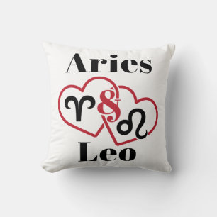 Coussin Horoscope zodiaque de Aries et Leo Couples