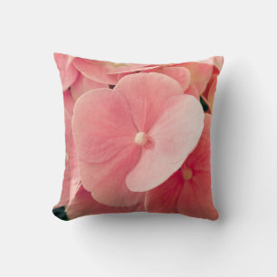 Coussin Hortensia Hydrangea pink pastel flowers