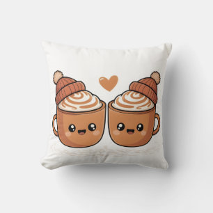 Coussin Hot Cocoa Couple Pillow – Cute Cozy Winter Décor