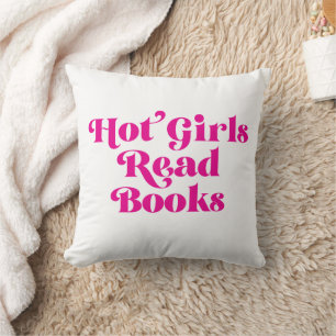 Coussin Hot Girls Lire des livres