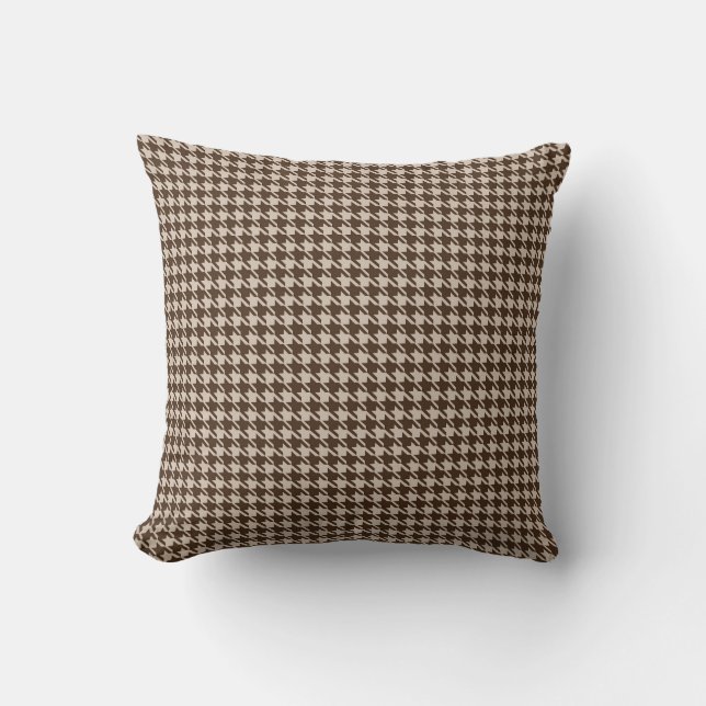 Coussin Houndstooth Brown (Recto)