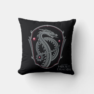 Coussin HOUSE of the Dragon   Silver Dragon Crest