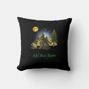 Coussin Howling Wolf Throw Pillow