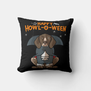 Coussin Howloween Allemand Pointer Dog Halloween