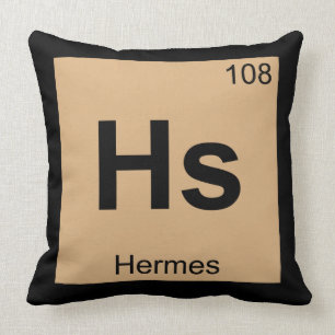 Coussin Hs - Symbole de table périodique de chimie de Her