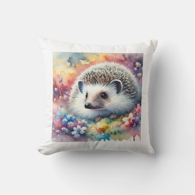 Coussin Hughs Hedgehog 180724AREF158 - Watercolor (Recto)