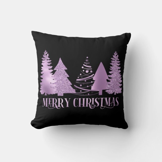 Coussin Huile pourpre Look Métallurgique Joyeux Arbre de N (Recto)