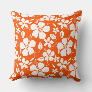 COUSSIN HULA HAÏIENNE (HIBISCUS) ORANGE