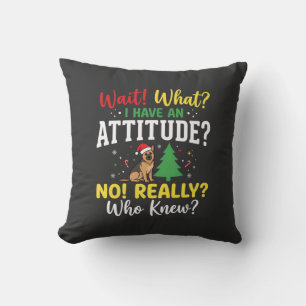 Coussin Humeur de chien de Noël Humour
