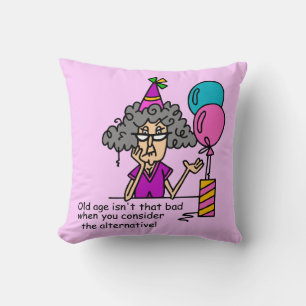 Coussin Humour alternatif d'anniversaire
