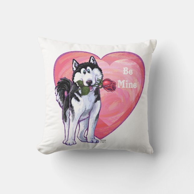 Coussin Husky Valentine's Day (Recto)