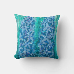 Coussin Hyacinths splower Cadeau de Pâques peinture floral