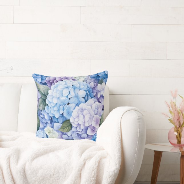 Coussin Hydrangée Florale Jeu d'oreiller (Canapé)