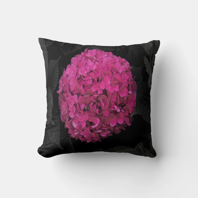 Coussin Hydrangée rose (Recto)