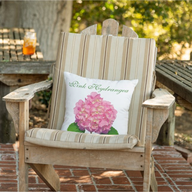 Coussin Hydrangée rose rose fleur rose (Chaise)