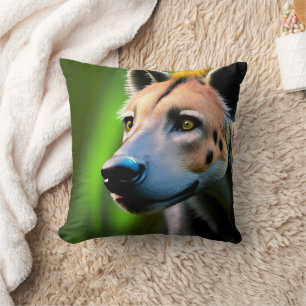 Coussin Hyéna Attaque En Regardant Sa Proie,
