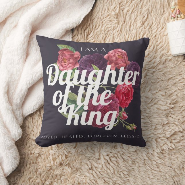 Coussin "I am a Daughter of the King" Pillow (Couverture)