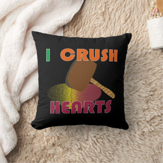 Coussin "I Crush Hearts" Anti-Valentine's Day Pillow