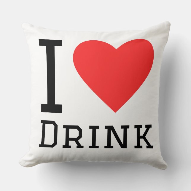Coussin I love drink (Recto)