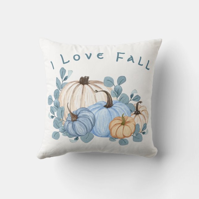 Coussin I Love Fall Coussin, Whimsical Citrouille Home Dec (Verso)