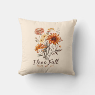 Coussin I Love Fall Most All - Autumn Foliage