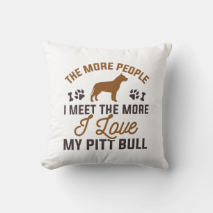 Coussin I Love My Pitt Bull