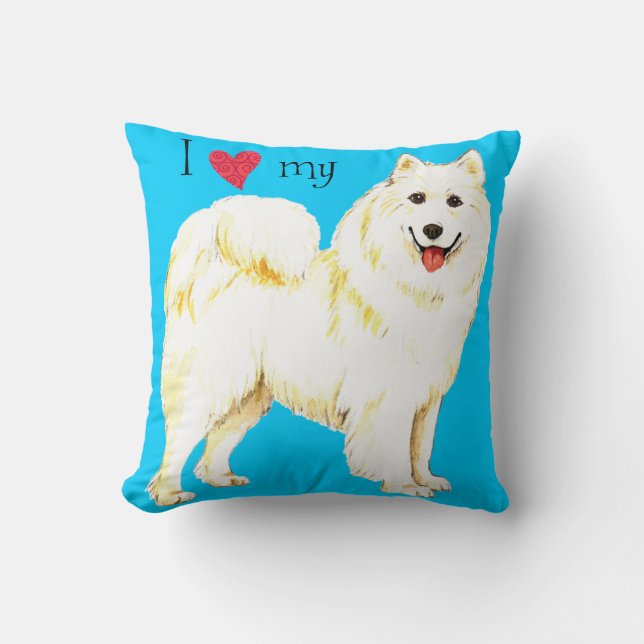 Coussin I Love my samoyed (Recto)