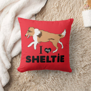 Coussin I Love my Sheltie Shetland Sheepdog