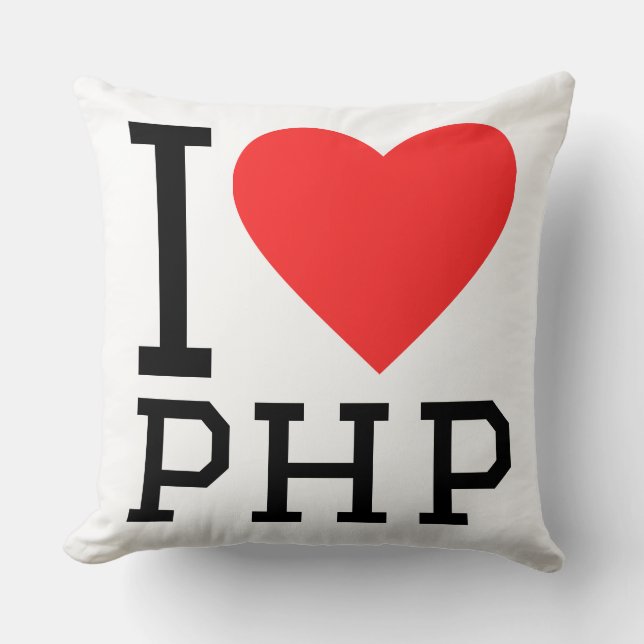Coussin I love php  (Recto)