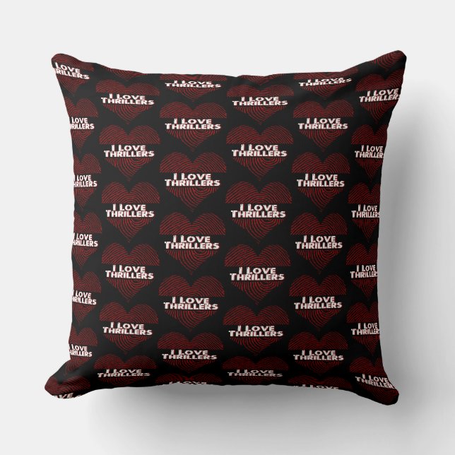 Coussin I Love Thrillers (Recto)