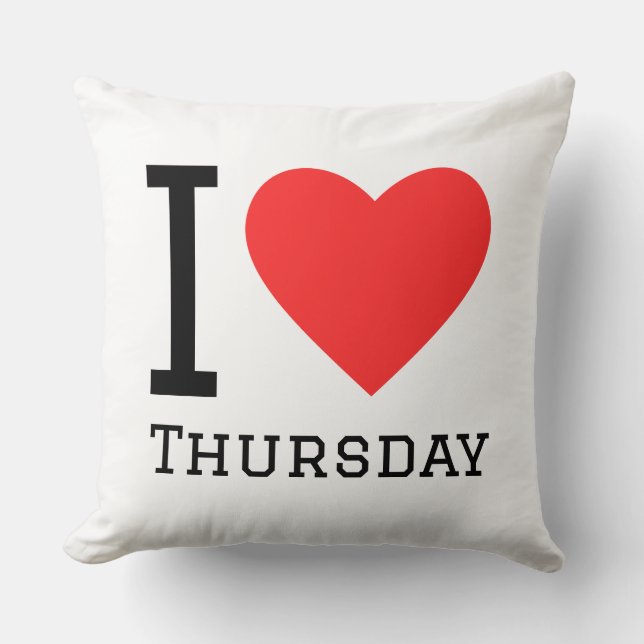 Coussin I love Thursday  Square Sticker (Recto)