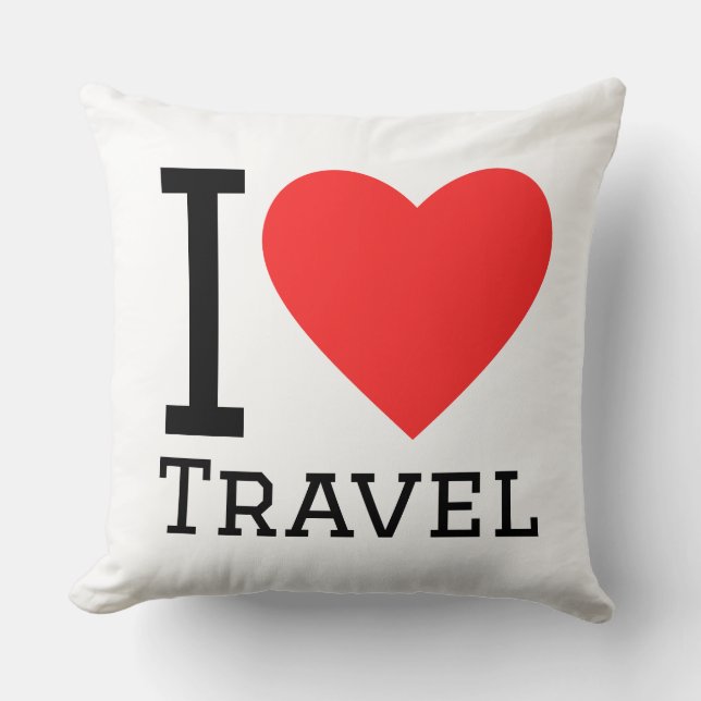Coussin I love travel (Recto)