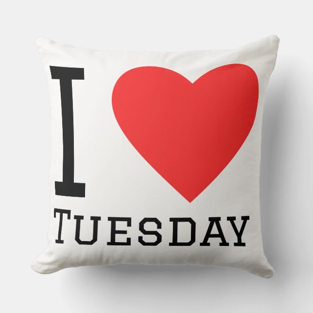 Coussin I love tuesday (Recto)