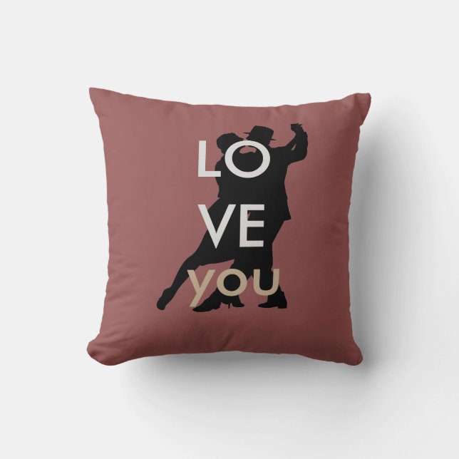 Coussin i love you tango (Recto)