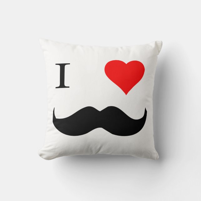 Coussin I moustaches de coeur (Recto)