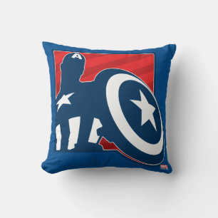 Coussin Icône de silhouette de Captain America