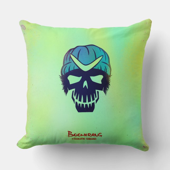 Coussin Icône de tête de boomerang du peloton | de suicide (Recto)