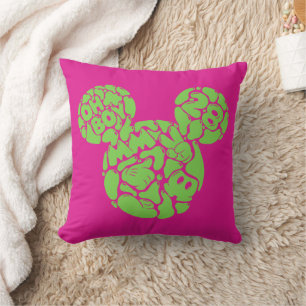 Coussin Icône liquide de Mickey Mouse vert